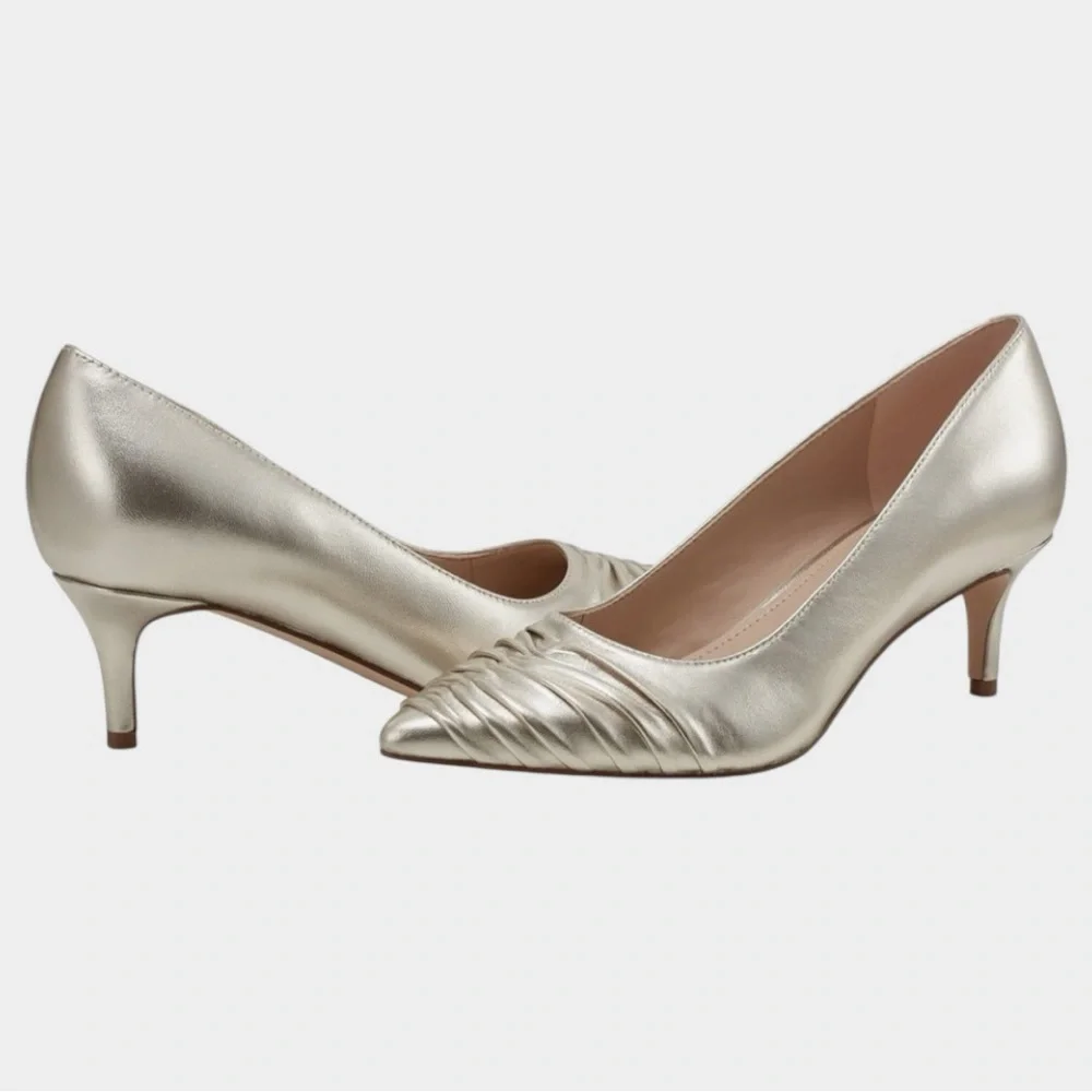 Marc Fisher LTD Women's PARIA Pump, Light Gold Leather 710, 9 M